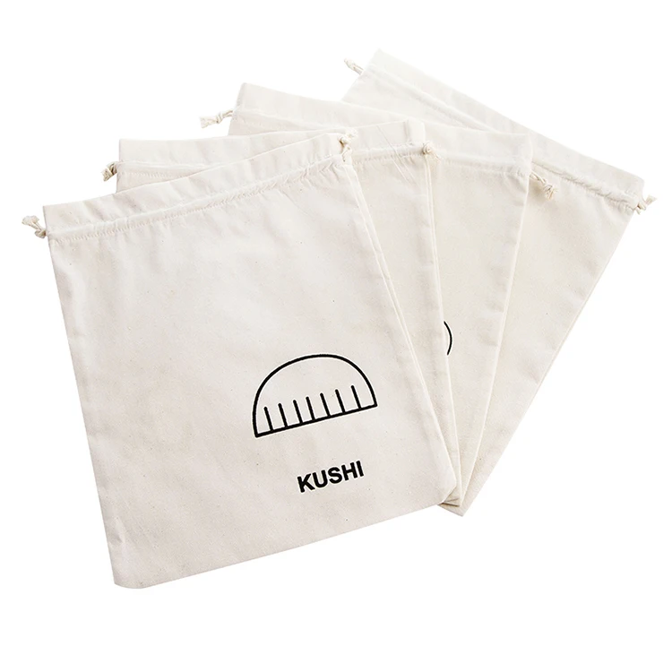 Factory cheap price nice design custom promotional recycled portable white 100% cotton drawstring durable cotton dust bag 01