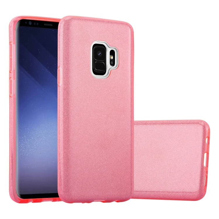 Для Samsung Galaxy S9 3 в 1 Блеск ТПУ ПК телефон чехол для Samsung S9 Жесткий PC Bling задняя крышка