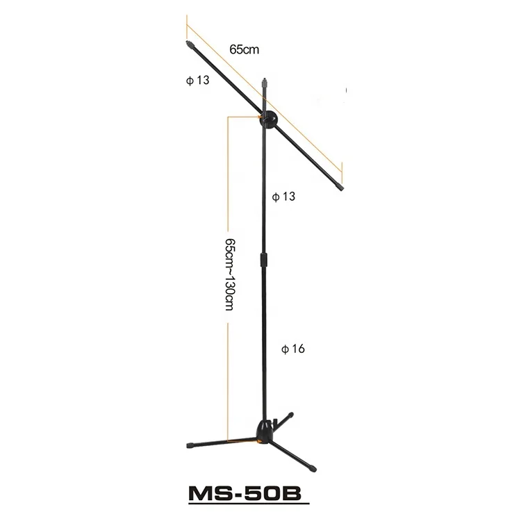 Базовая регулируемая стойка для микрофона Bo-om с подставкой для штатива