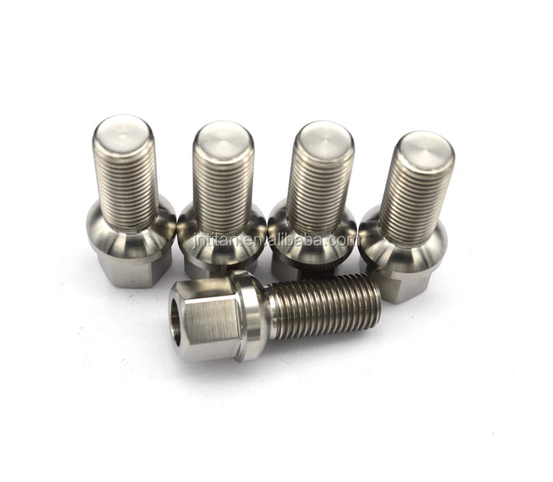 Gr5 titanium wheel bolt M14*1.5*28mm with ball seat