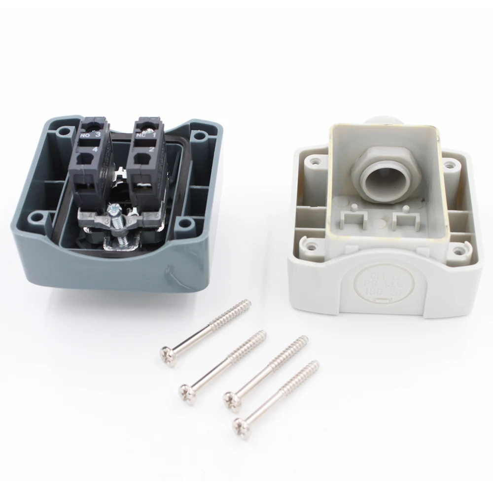 1 hole xal push button switch box xb4  with ip54 push button switch box