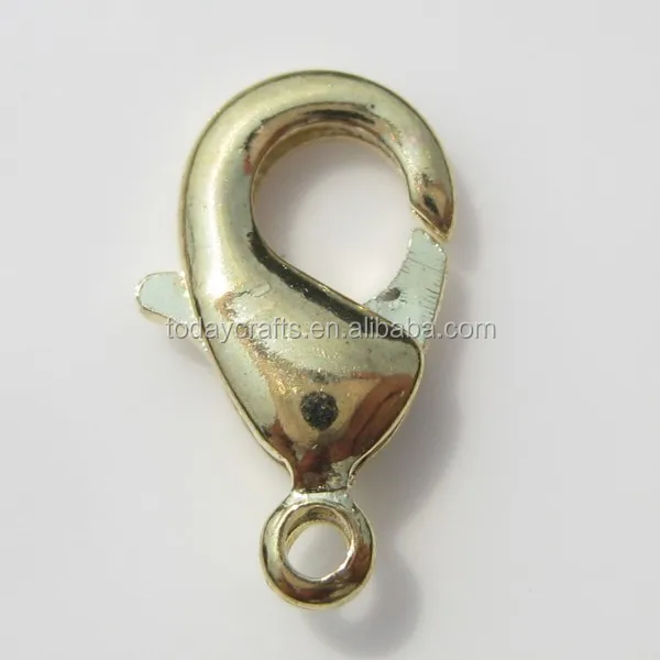 15MM brass lobster claw clasp with protect oil 14k yellow gold lobster clasp