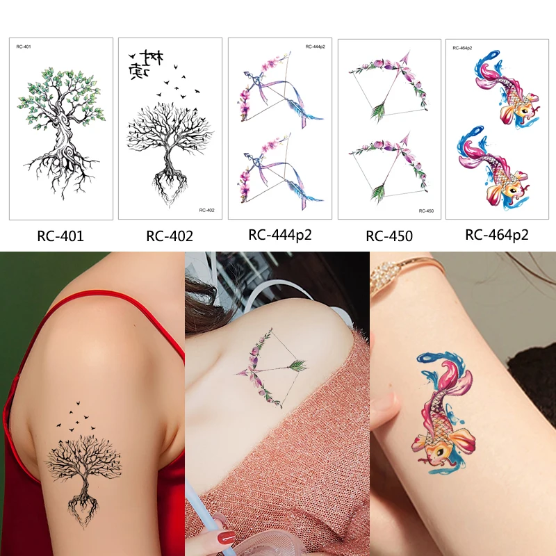 RC-402 -- RC-474p2  Water Based Temporary Tattoo Sticker /Body Tattoo