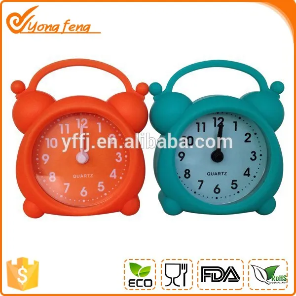 
Silicone Desk Alarm Clock Fun Display Ideal Gift Bedroom Wall Clock for Kids 