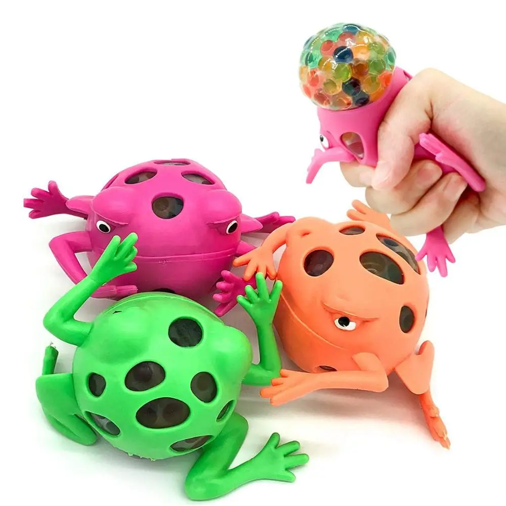 Anti Stress Squishy Multicolored Hand Exercise DNA Frog Ball Slime Toys for Kids  Animal Stress Ball ADHD Fidget Toys