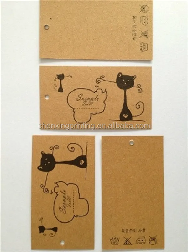 
Corrugated hanging tag Price Tag Clothing Kraft Brown Scallop Blank Hang tag Japan 
