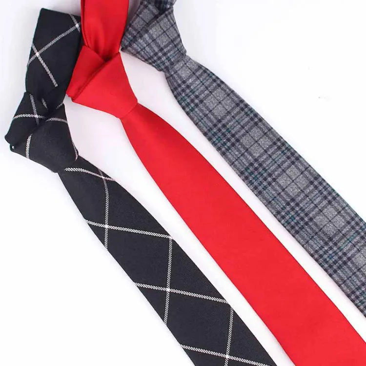 
 Новое поступление, британский простой тонкий галстук в клетку 6 см из искусственной шерсти, крашенный хлопковый галстук, галстук для мужчин  