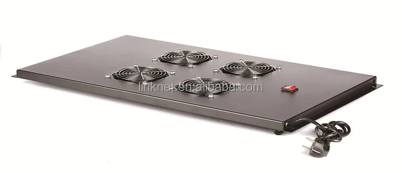1u rackmount Fan tray with 4 fans used temperature sensor fan unit for network rack