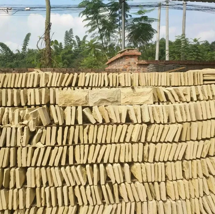 
China Sichuan Yellow Sandstone Stone Mushroom Wall Tile 