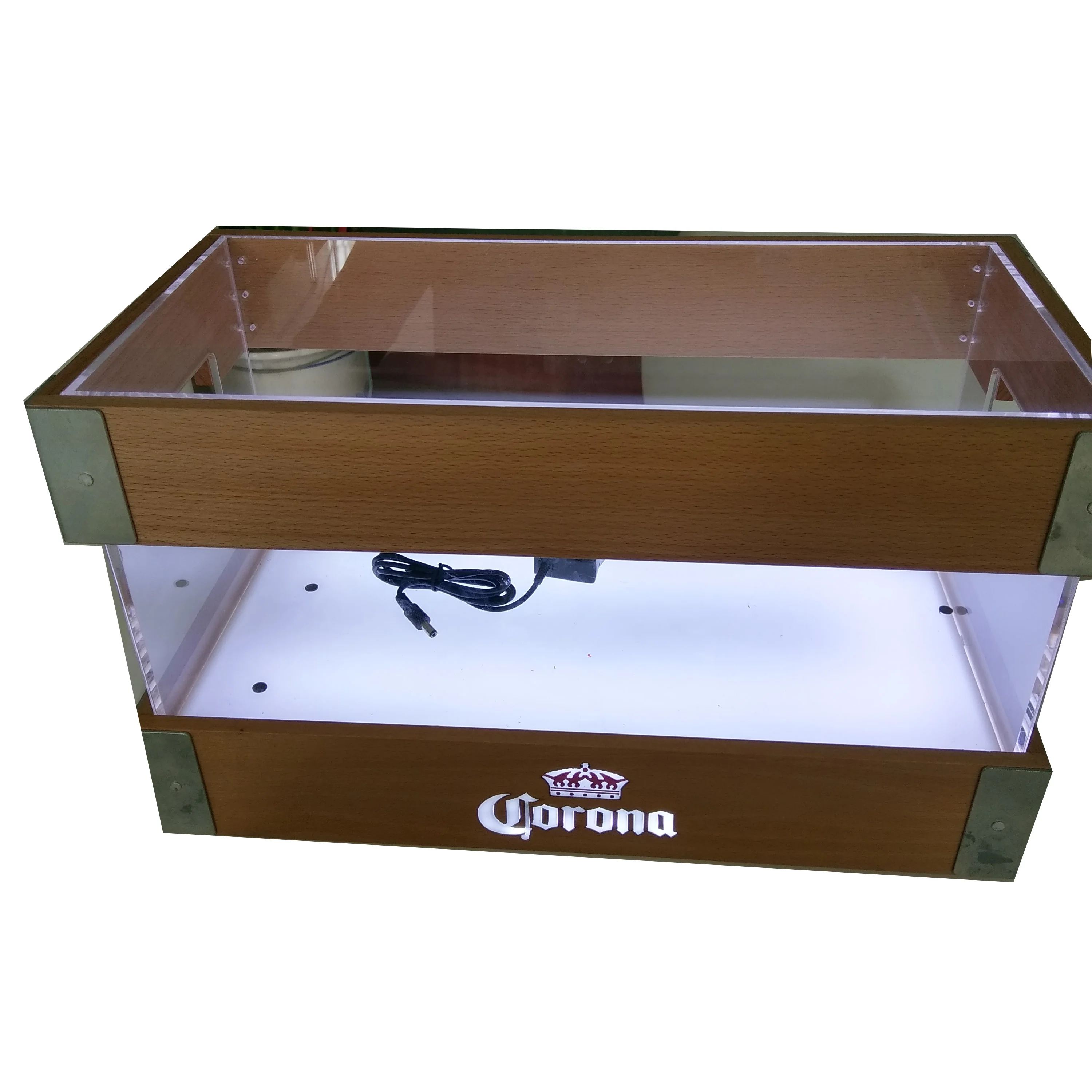Серая гусиная Корона MARTINI erистоff Bombay сапфир Dewar прямоугольная 12 бутылок деревянные ведра для льда со светодиодом