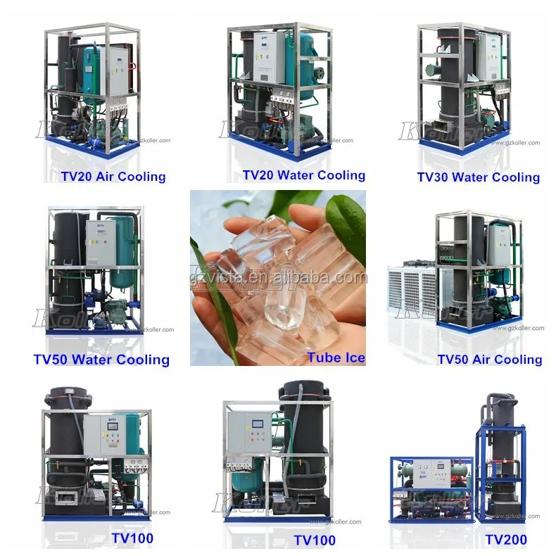 Cylinder Tube Ice Machinery Used in Hotel and Coffee Shop For South America 15tons/day(TV150)