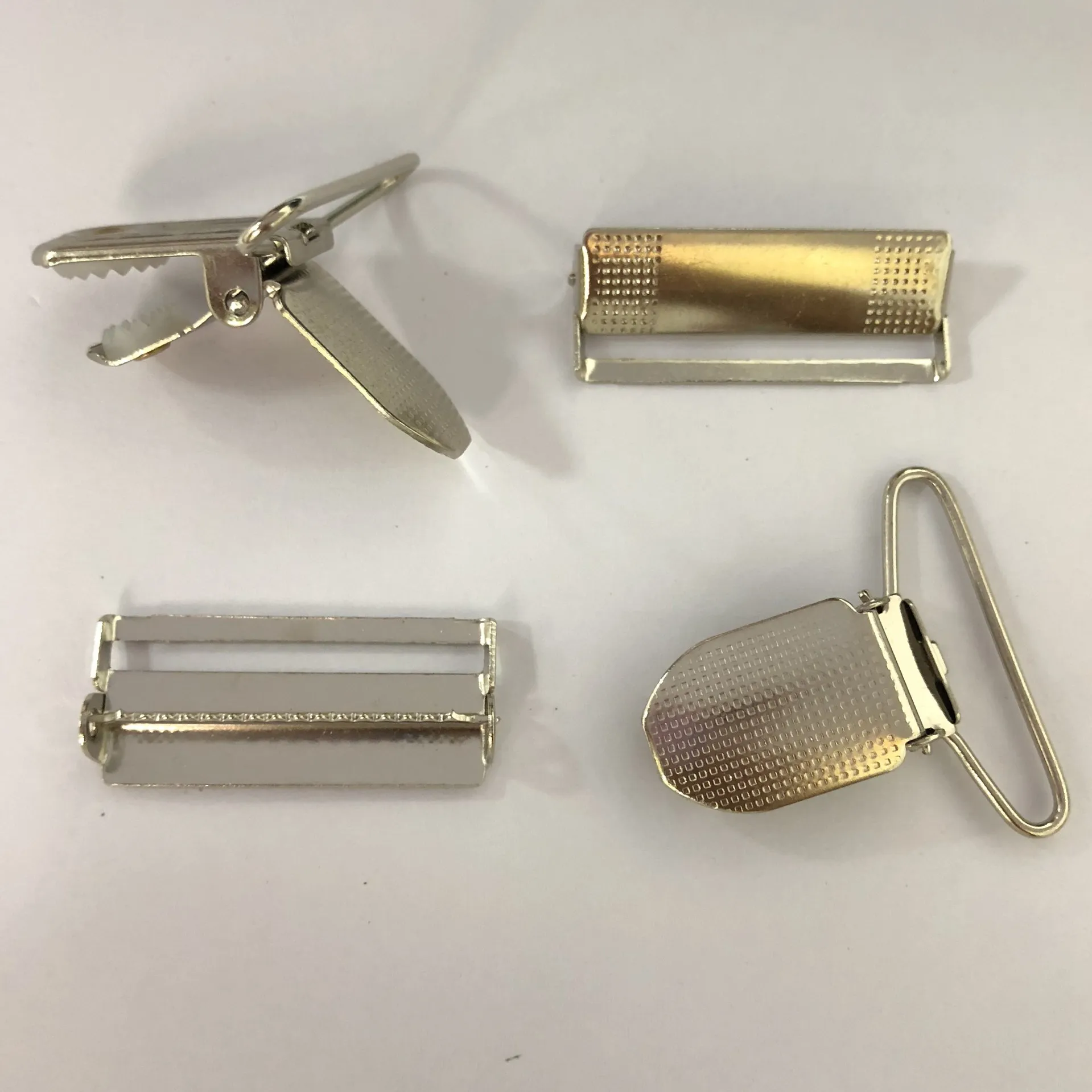 wholesale galvanize clothes accessories buckle Duck Mouth Strap Buckle Belt Brace Suspenders Buckle Clips Pacifier Clip