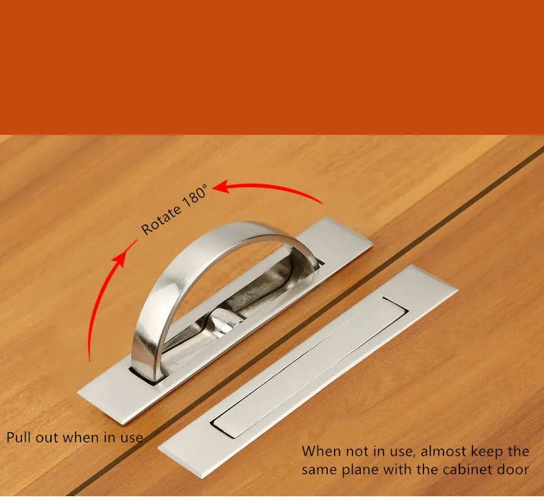 Furniture Hardware Type Cabinet Concealed Hidden Door Handle