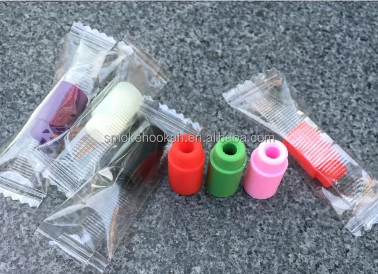 In stock flexible silicone testing drip tip, for 510 electronic cigarette atomizer, 510 mouthpiece cap