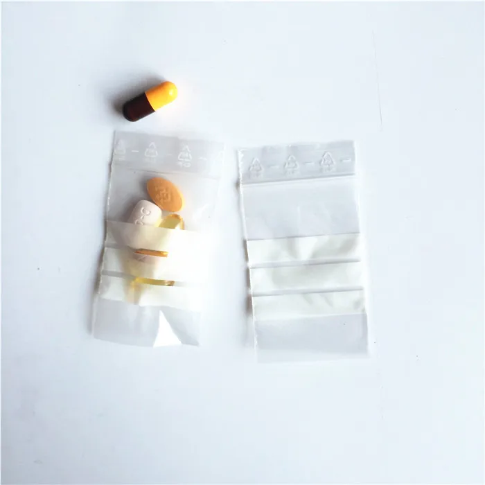 Drug Envelope Zip Locked bag Drug And Pills bags HDPE Plastic Zip Lock Bags