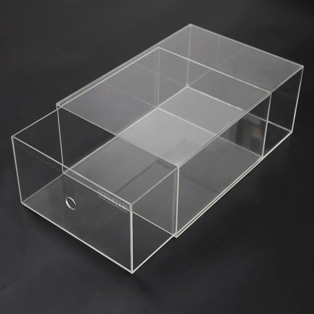 Hot sale clear acrylic shoe storage box/custom shoe box for home