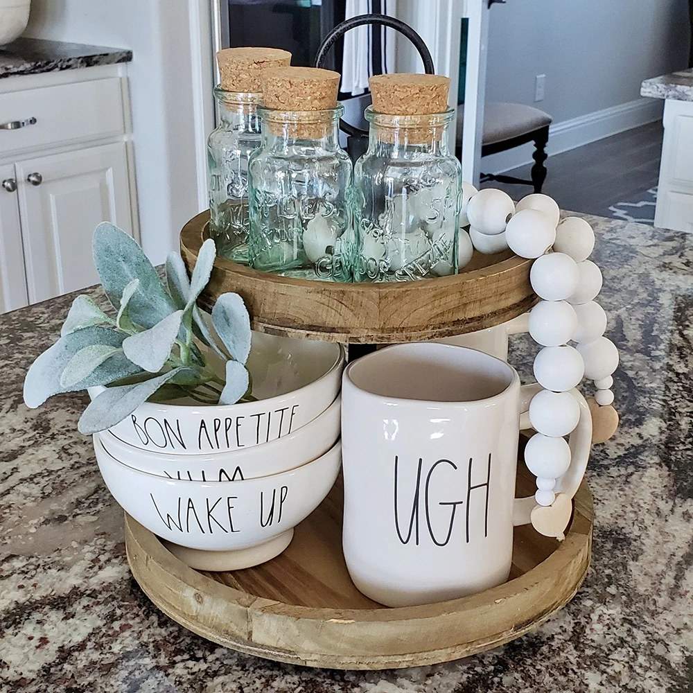 Wooden Wedding 2 Tier Cake Stand Display Tier