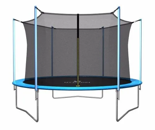 Fantastic 8ft trampoline playground with safety enclosure and jump bed for kids