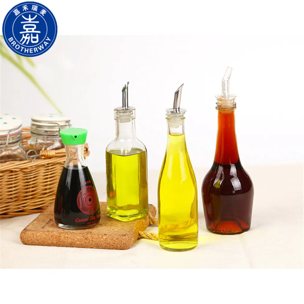 150ml soya sauce glass bottle with hole plastic cap, soya sauce bottle, soya oil glass bottle