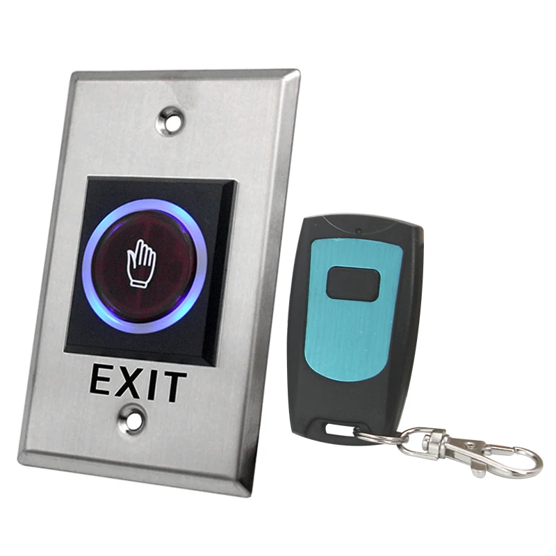 Biometric access control Wireless remote control infrared sensing time delay door release exit button with timer relay module