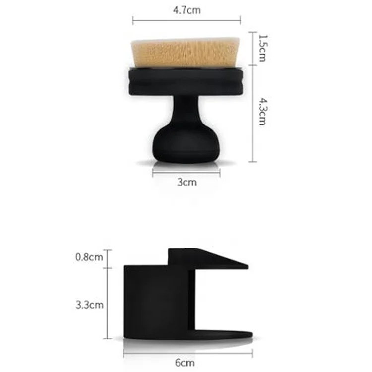 Rose Gold Custom Color Portable Powder Circle Foundation Brush With Holder Factory Wholesale Makeup Oval Brush