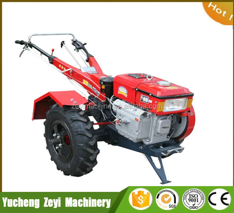 15 horsepower walking tractor/ diesel micro cultivator with a Ploughing machine