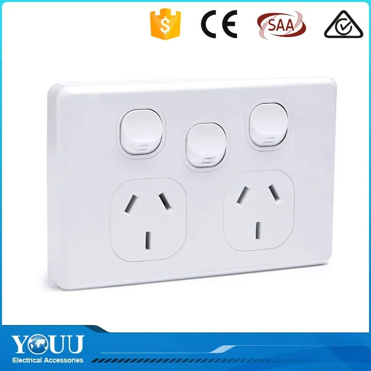 YOUU Новые Продукты На Рынке 3 Банды 2 Способ Электрический Отель Настенный Выключатель Розетка