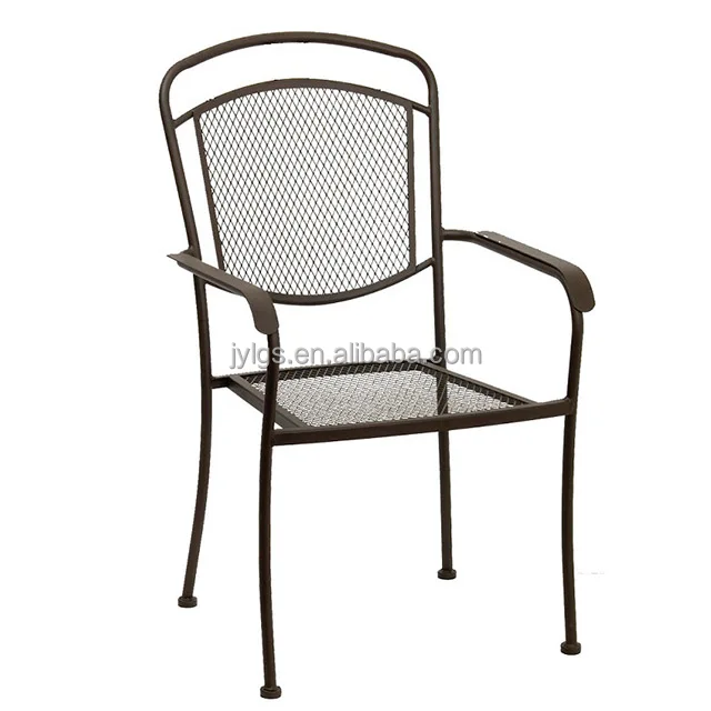 Стул из кованого железа, стальной, черный