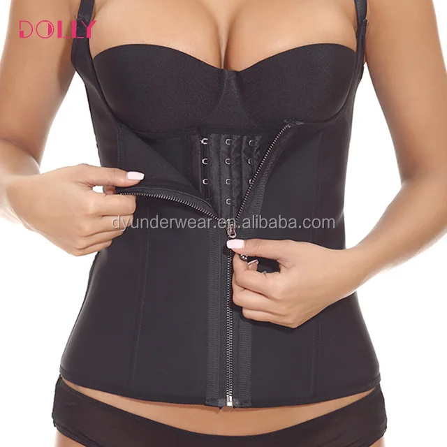 Boned Corset Waist Trainer Body Shaper Women Latex Waist Cincher Fat Burner Slimming