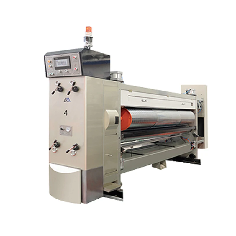 hrb Fully automatic flexo printing slotting die cutter with folder gluer bundler machine