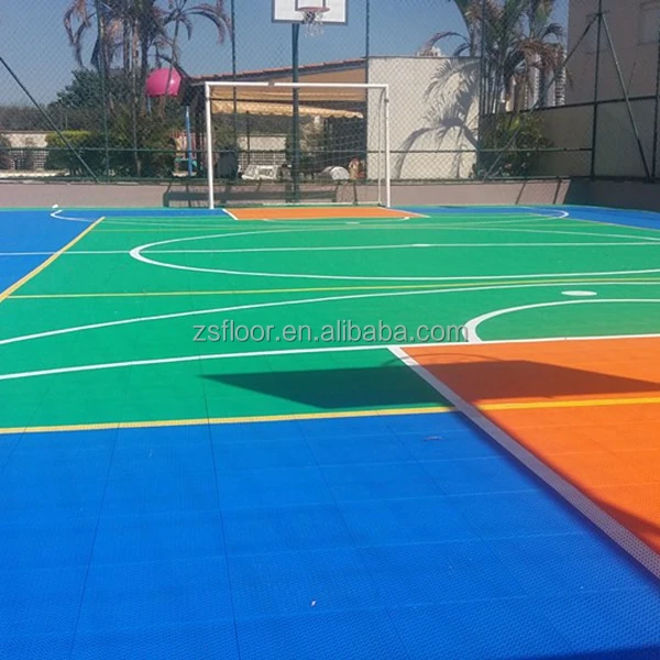 Anti-slip Portable plastic sport floor outdoor interlocking synthetic basketball court sports flooring