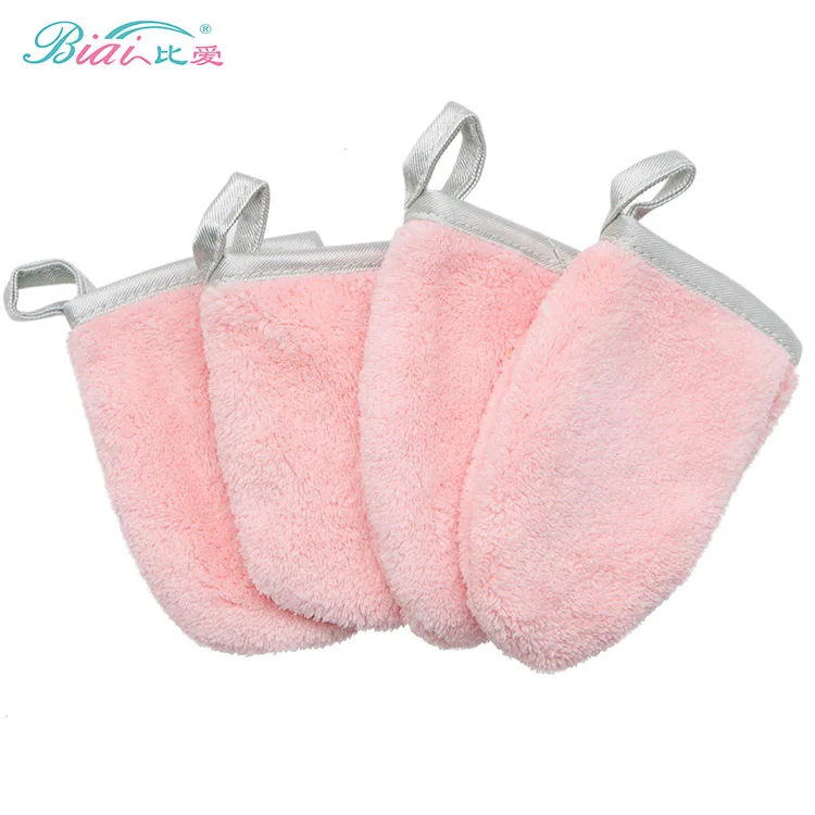 Microfiber Face Cloths Mitts Reusable Make-up Removing Mitts Soft Facial Washcloths Gloves for Women