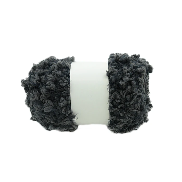 Charmey high quality 100% polyester soft fluffy feather pom pom yarn wholesale price