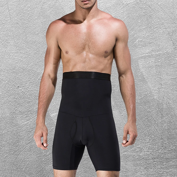 
Ultra Hot Abdominal Control Black High Waist Plus Size Men Shapewear 