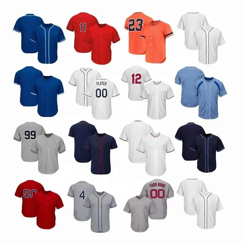 2019 Design Sublimation Baseball Jersey Top Uniforms Wholesale