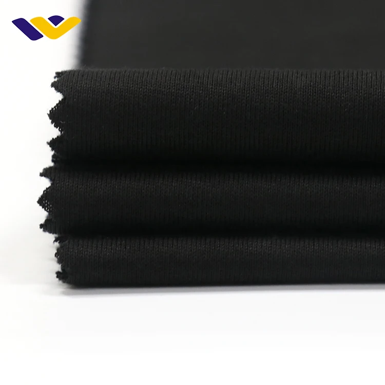 Cotton fabric black twill custom men manufacturer prices names types weight160g T-shirt sports fabric