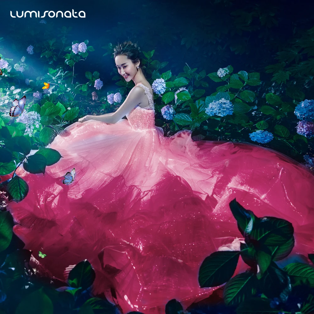 2018 Lumisonata Customized Luminous Wedding Dress Light up Prom Party