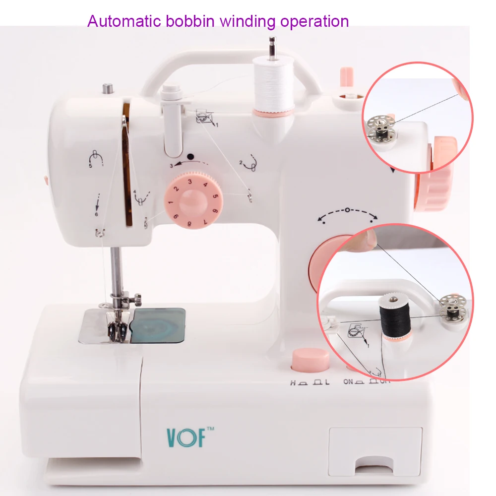 VOF FHSM-318 China factory newly household manual mini zigzag sewing machine for kids