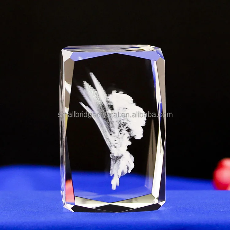 Различные цветы на заказ, 3d лазерная гравировка, стеклянный куб, фоторамка, кристальная Гвоздика на День Матери