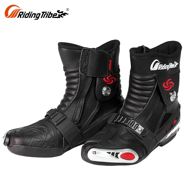 New Product Sport Riding Touring Ladies Black Moto Best Motorcycle Boots For Short Rider