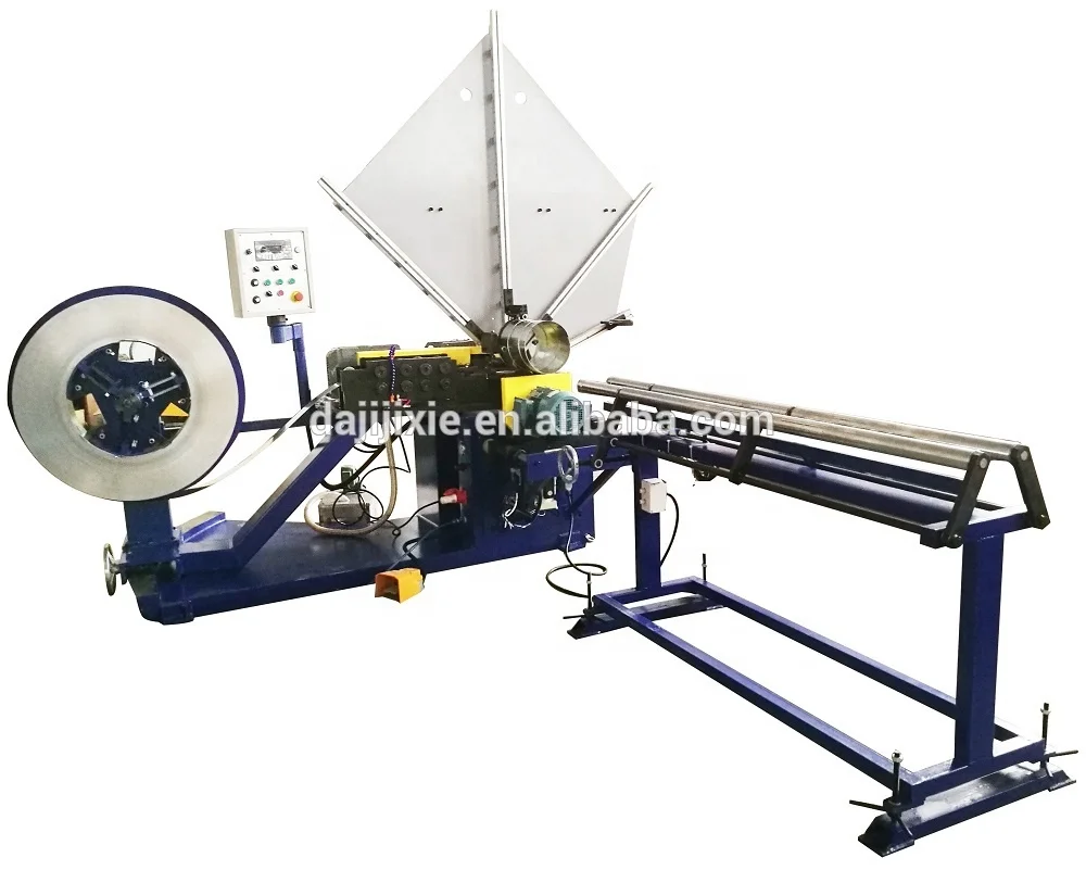 High Speed LCD control Spiral duct form machine, Round pipe spiral form making machine