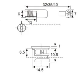 Furniture hardware 3 in 1 cam connectors furniture connector bolts