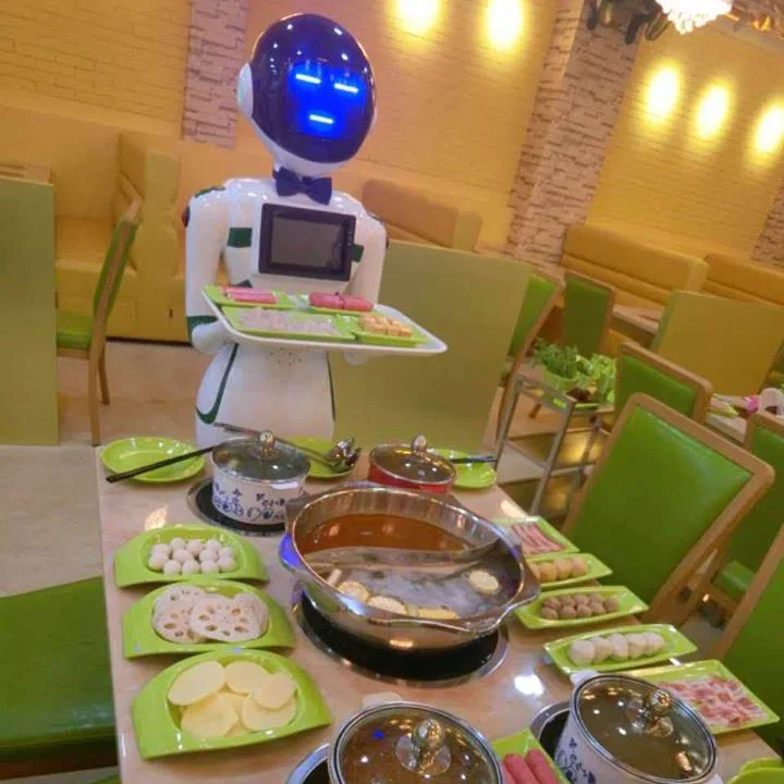 hot sale new design smart restaurant food delivery service robot