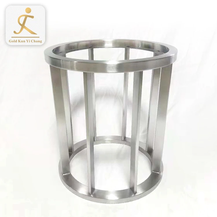 satin metal office waiting room furniture inox table leg round steel restaurant fiberglass table legs
