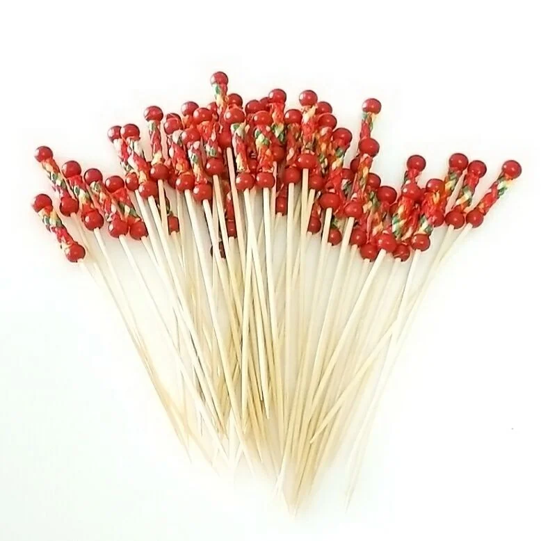 Bamboo  BBQ  skewer for party,restaurant ,bar, hotel/Sandwich Picks/colored bamboo skewers