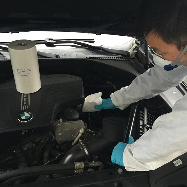 25X70 White Cellulose Polyester Disposable Industrial Cleaning Wipes