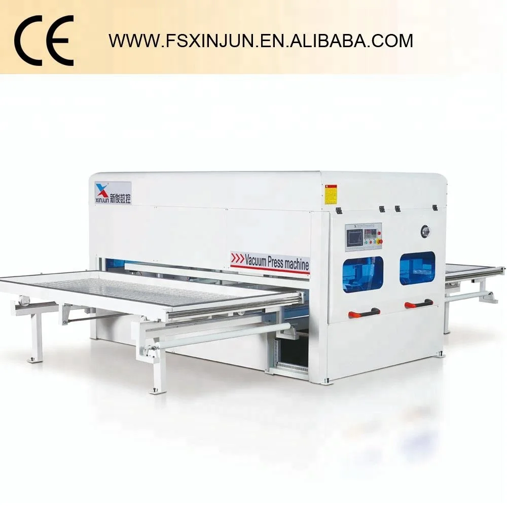 Full Automatic Pvc Film Veneer Vacuum Membrane Press Machine With PLC Controller