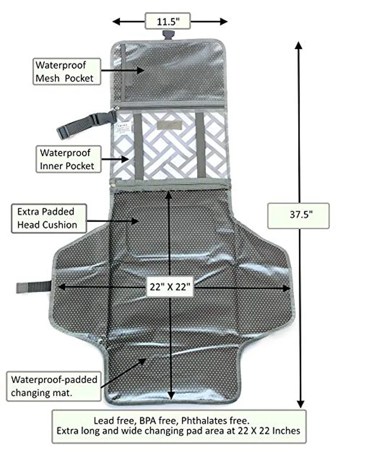 
Portable waterproof travel traveling foldable diaper changer mat pad baby changing mat bag baby diaper changing clutch 