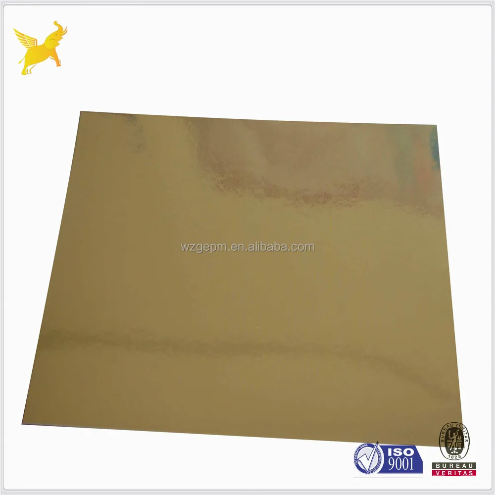 
12micron Silver /golden PET Metallized film laminated paperboard/paper 