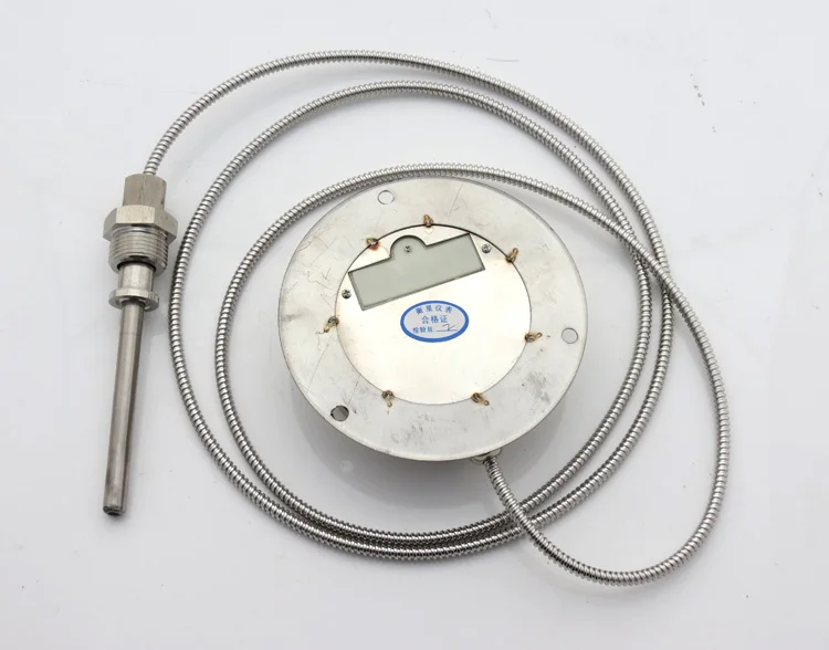 Digital bimetallic digital industrial electronic thermometer DTM-491 all stainless steel thermometer 304 remote transmission